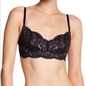 B.tempt'd black lace unpadded balconette bra